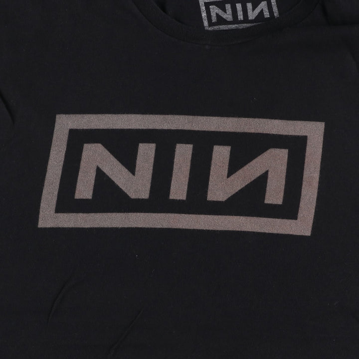 NINE INCHI NAILS Band T-shirt (Men's XL equivalent) cotton black type Vintage Second Hand