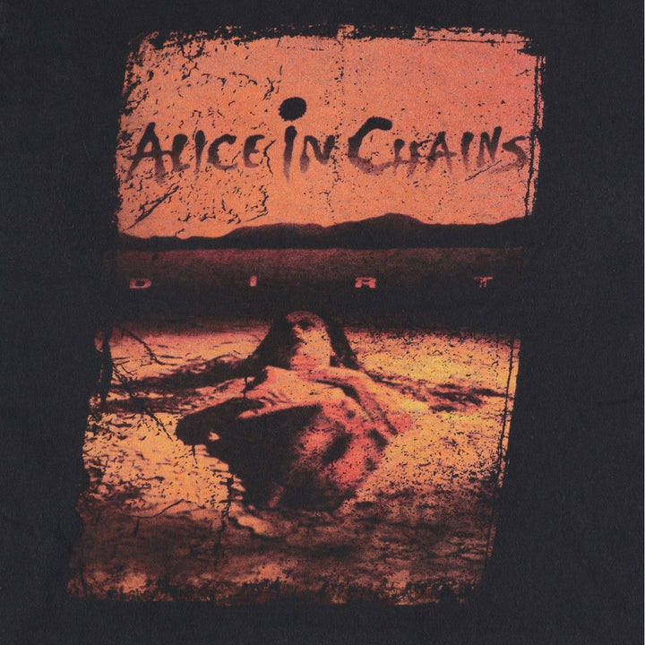 Bay Island ALICE IN CHAINS Band T-shirt (Men's size M) cotton black type Vintage Second Hand