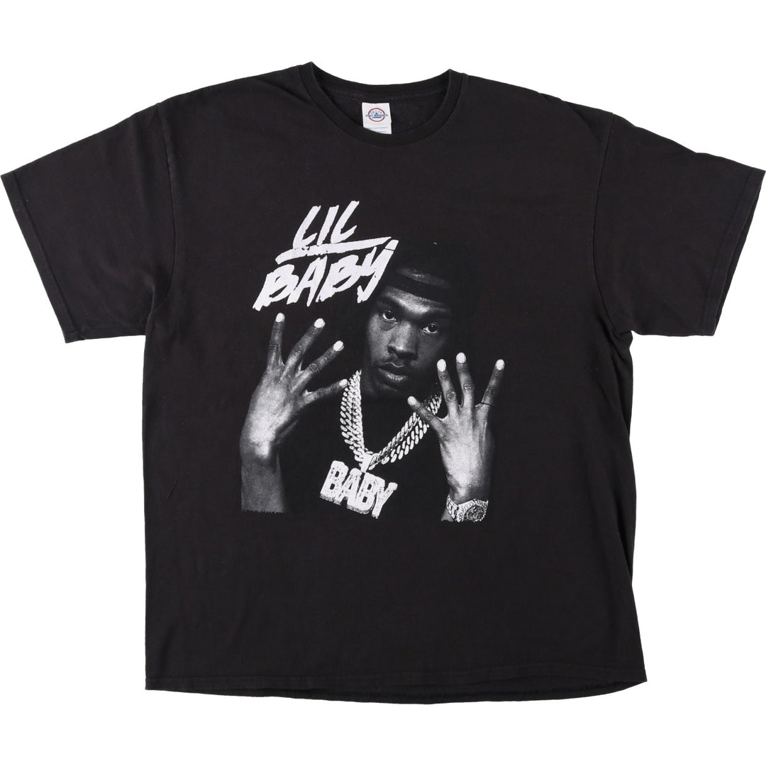 LIL BABY Rap T-Shirt (Men's XL equivalent) cotton black type Vintage Second Hand