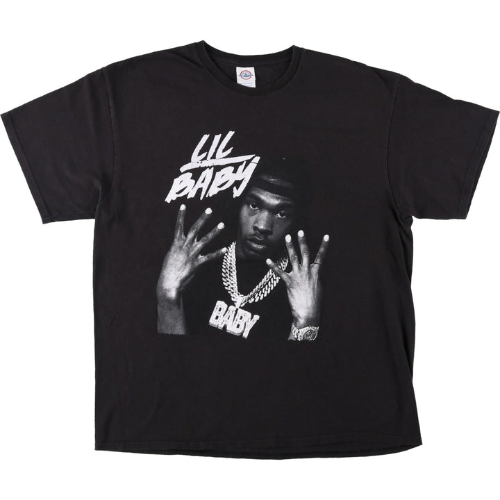 LIL BABY Rap T-Shirt (Men's XL equivalent) cotton black type Vintage Second Hand
