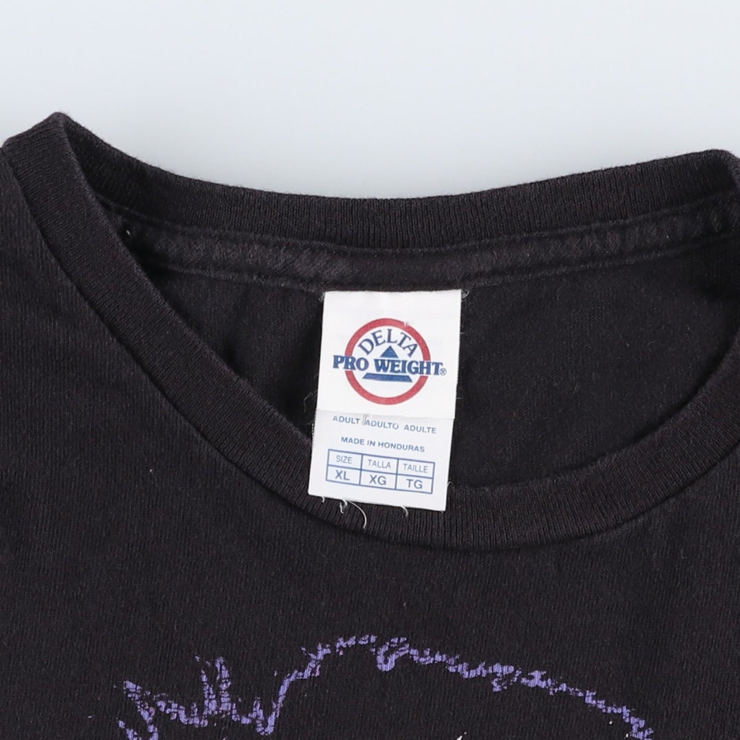 DELTA DAVID BOWIE Band T-shirt, Men's XL equivalent. cotton black type Vintage Second Hand