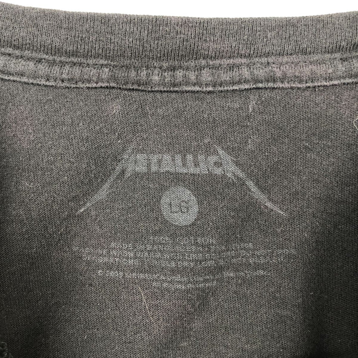 METALLICA Metallica Band T-shirt Band T Men's L size unclear black type Vintage Second Hand