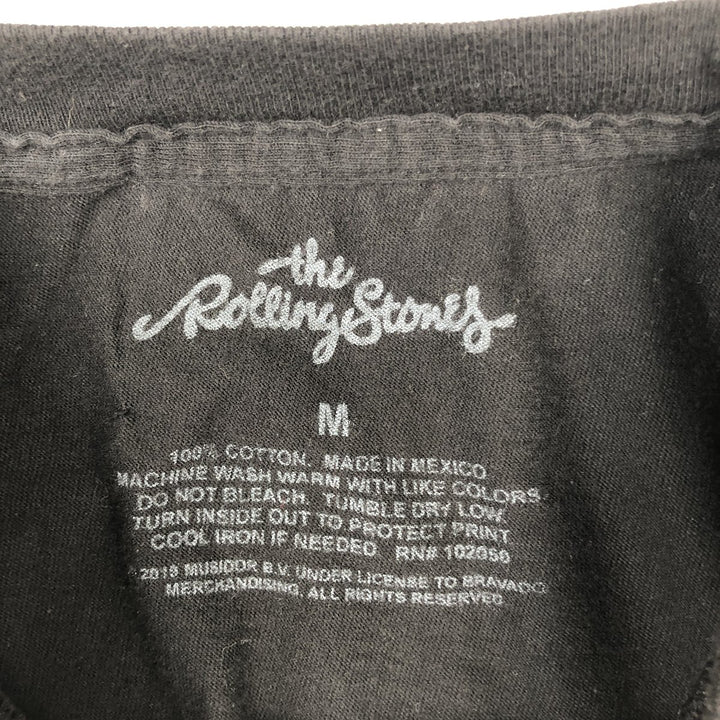 The Rolling Stones Band T-shirt, Men's M size cotton black type Vintage Second Hand