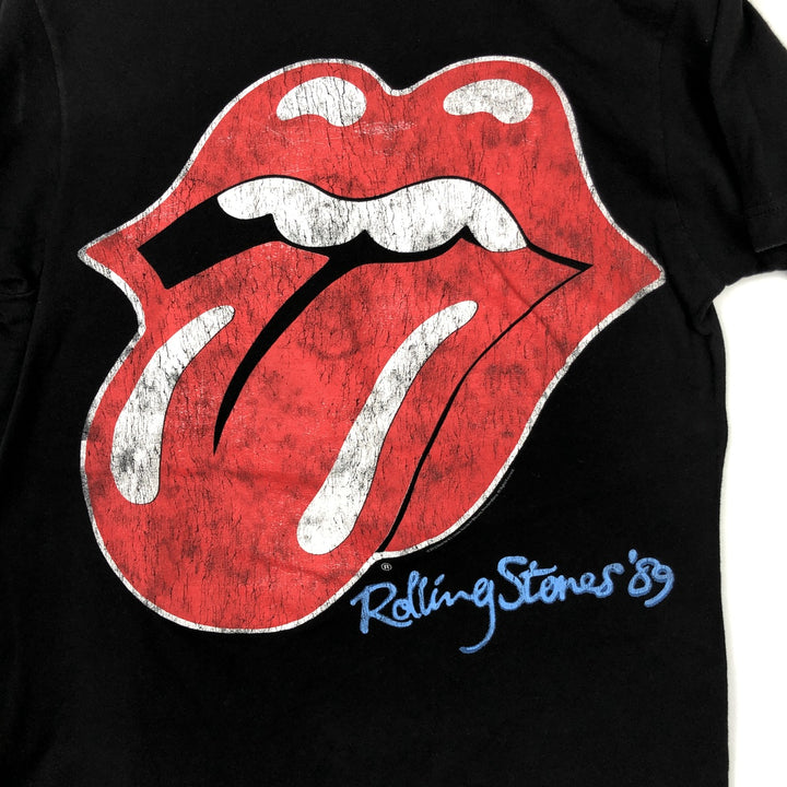 The Rolling Stones Band T-shirt, Men's M size cotton black type Vintage Second Hand
