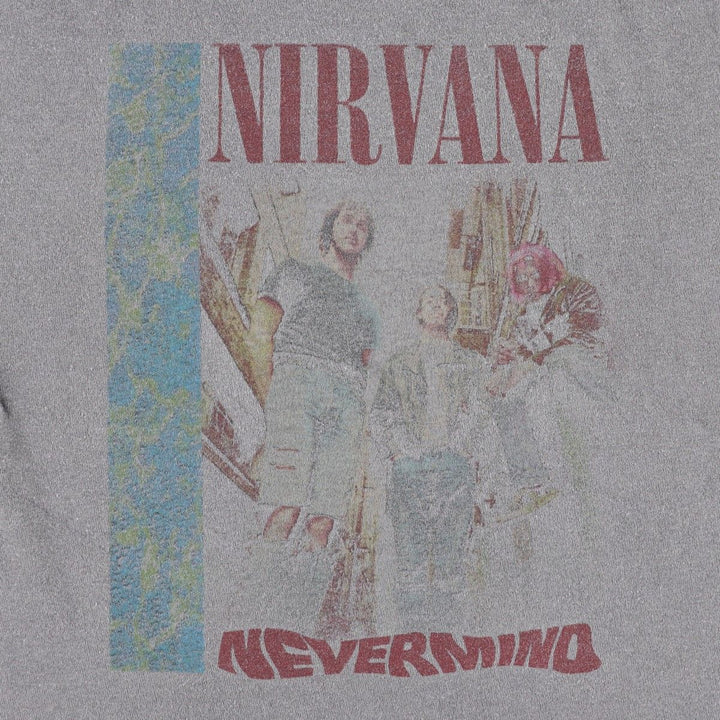 NIRVANA Nirvana Band T-shirt, Band T, Men's M size unclear gray type Vintage Second Hand