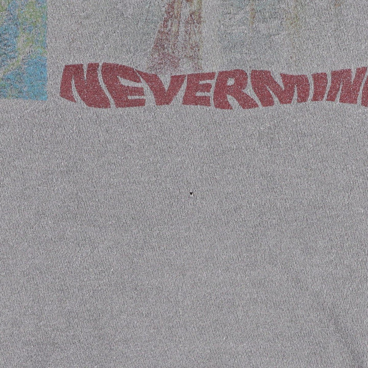 NIRVANA Nirvana Band T-shirt, Band T, Men's M size unclear gray type Vintage Second Hand