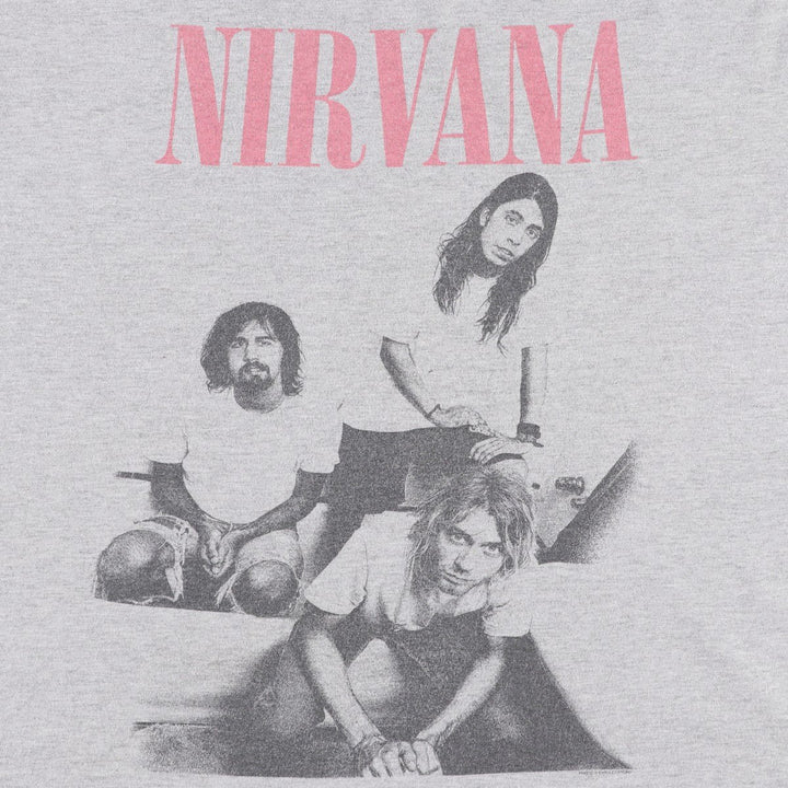 NIRVANA Nirvana Band T-shirt, Band T, Men's M size unclear gray type Vintage Second Hand