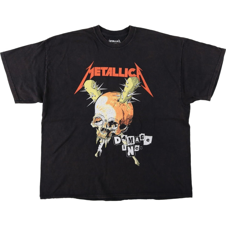 METALLICA Metallica Band T-shirt Band T Men's XL size cotton black type Vintage Second Hand