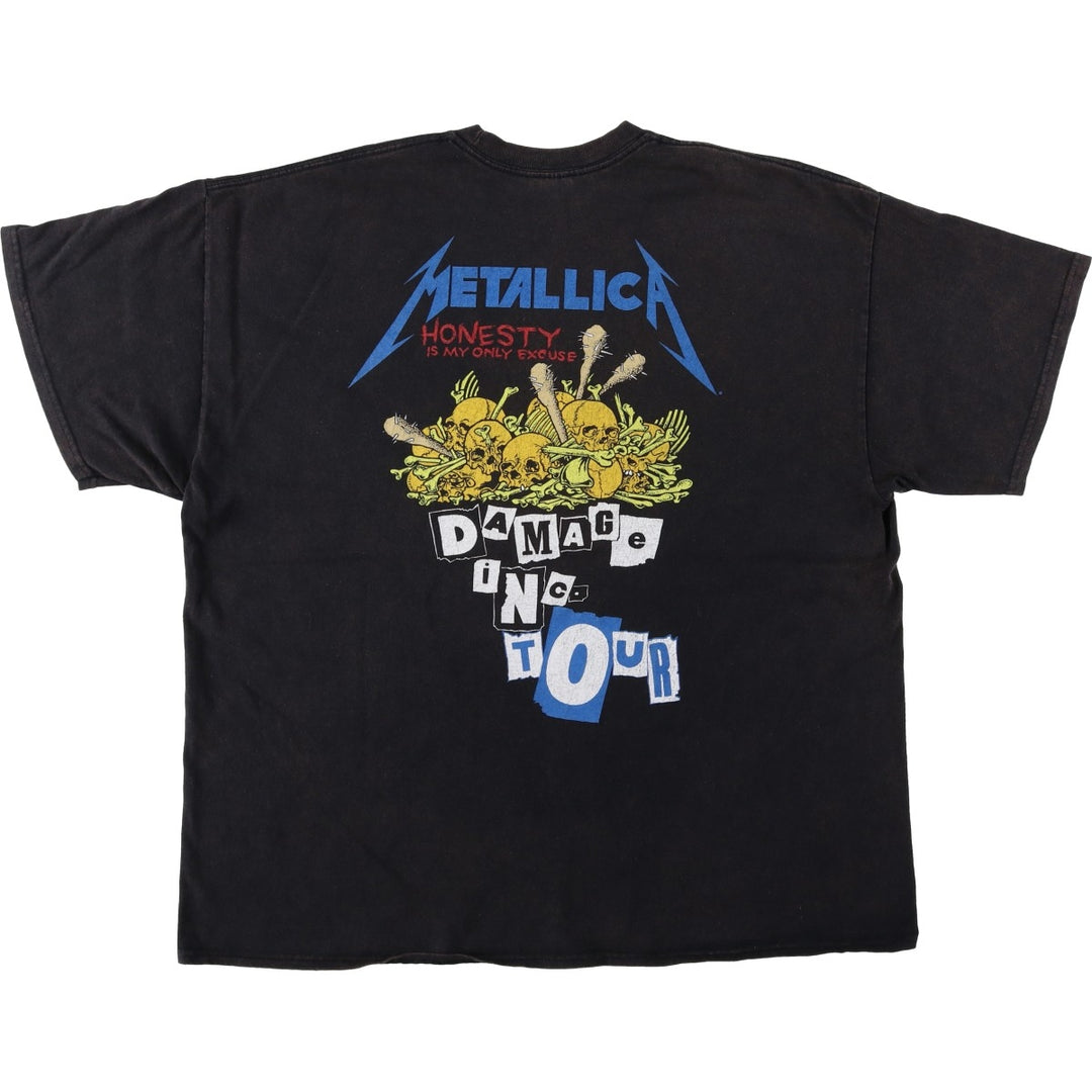 METALLICA Metallica Band T-shirt Band T Men's XL size cotton black type Vintage Second Hand
