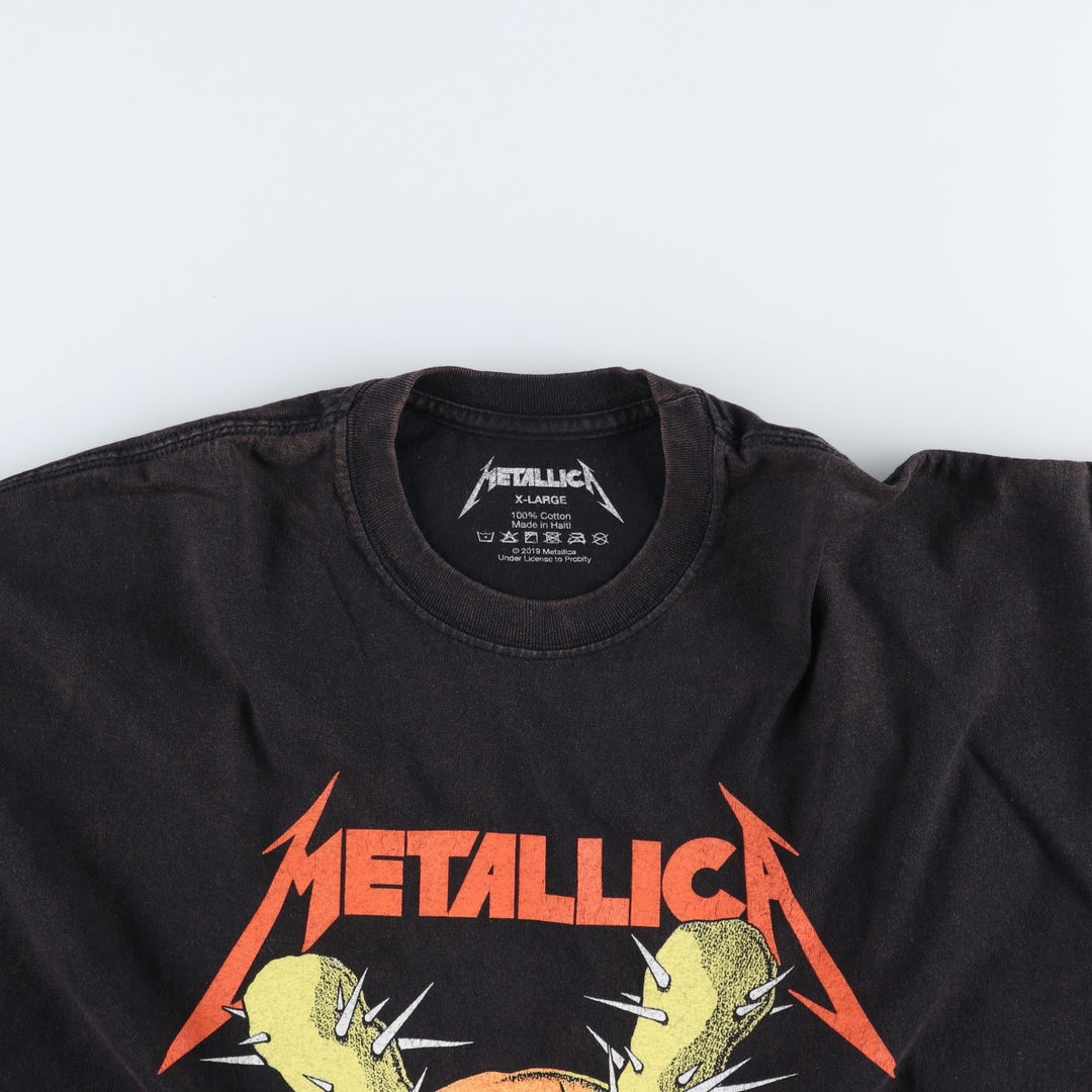METALLICA Metallica Band T-shirt Band T Men's XL size cotton black type Vintage Second Hand