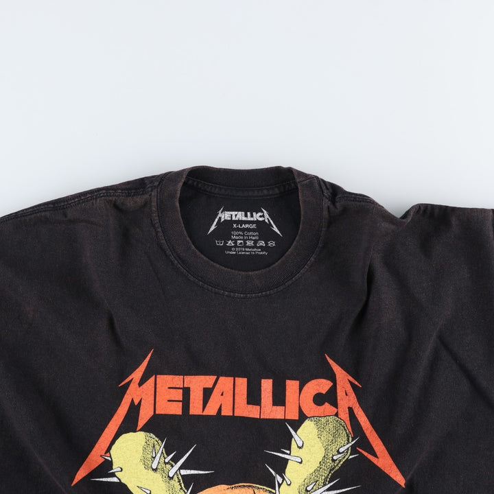 METALLICA Metallica Band T-shirt Band T Men's XL size cotton black type Vintage Second Hand