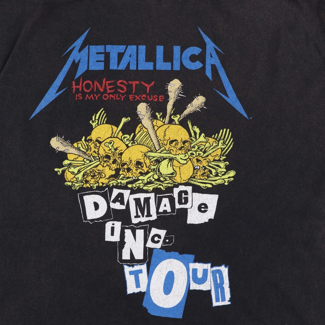 METALLICA Metallica Band T-shirt Band T Men's XL size cotton black type Vintage Second Hand