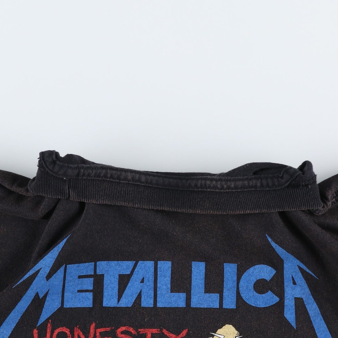 METALLICA Metallica Band T-shirt Band T Men's XL size cotton black type Vintage Second Hand