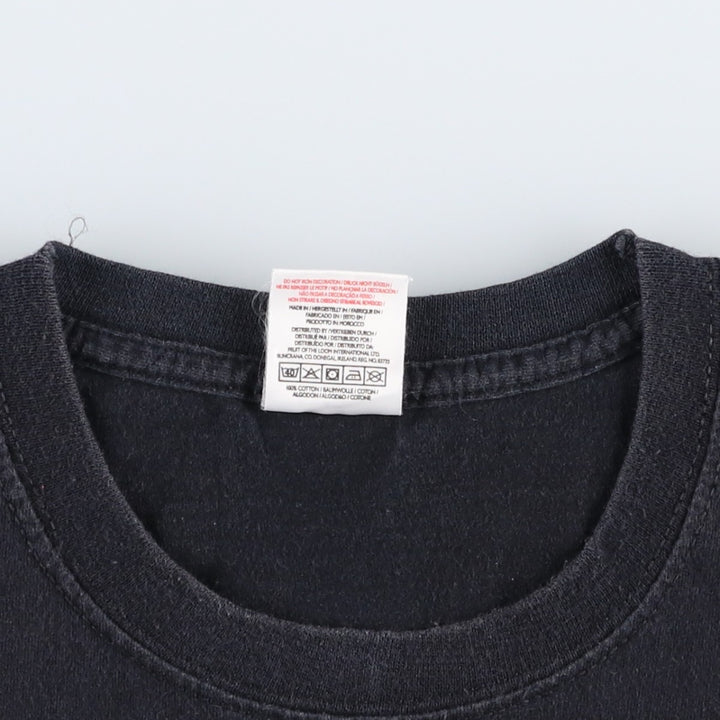 Fruit of the Loom Classic Valueweight Metallica Skull Pattern Band T-Shirt (Men's Size M) cotton black type Vintage Second Hand