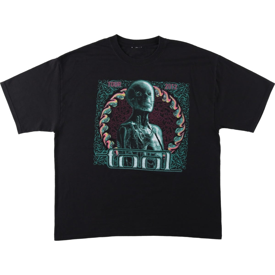 TOOL Skull Pattern Band T-Shirt (Men's XL equivalent) unclear black type Vintage Second Hand
