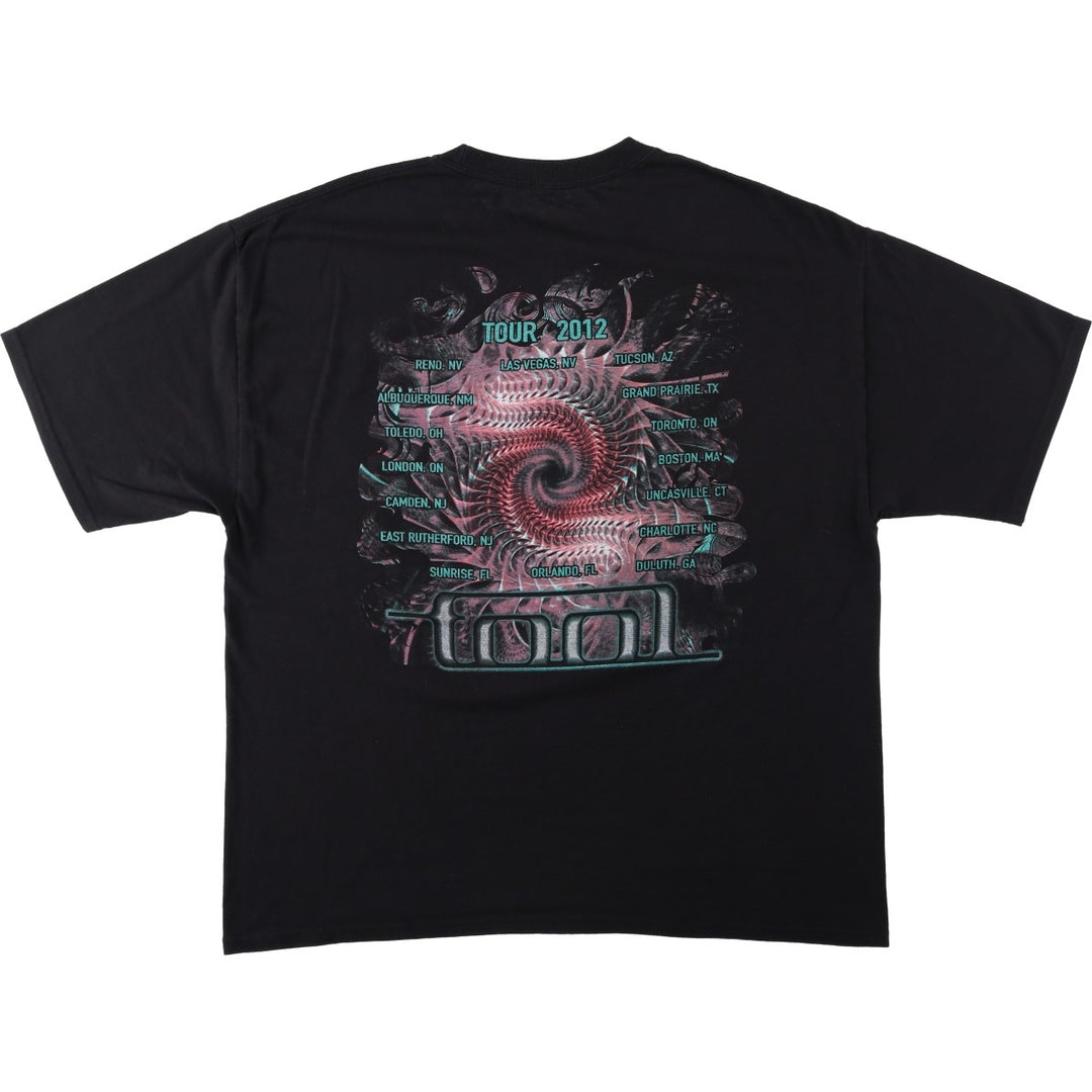 TOOL Skull Pattern Band T-Shirt (Men's XL equivalent) unclear black type Vintage Second Hand