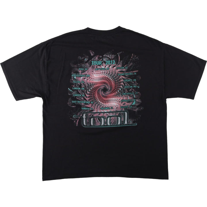 TOOL Skull Pattern Band T-Shirt (Men's XL equivalent) unclear black type Vintage Second Hand