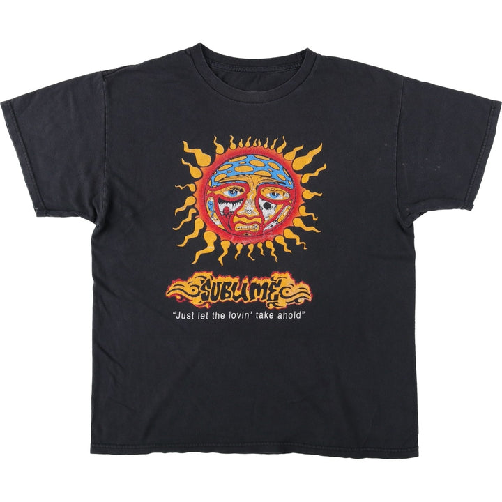 SUBLIME Band T-shirt, Men's M size unclear black type Vintage Second Hand