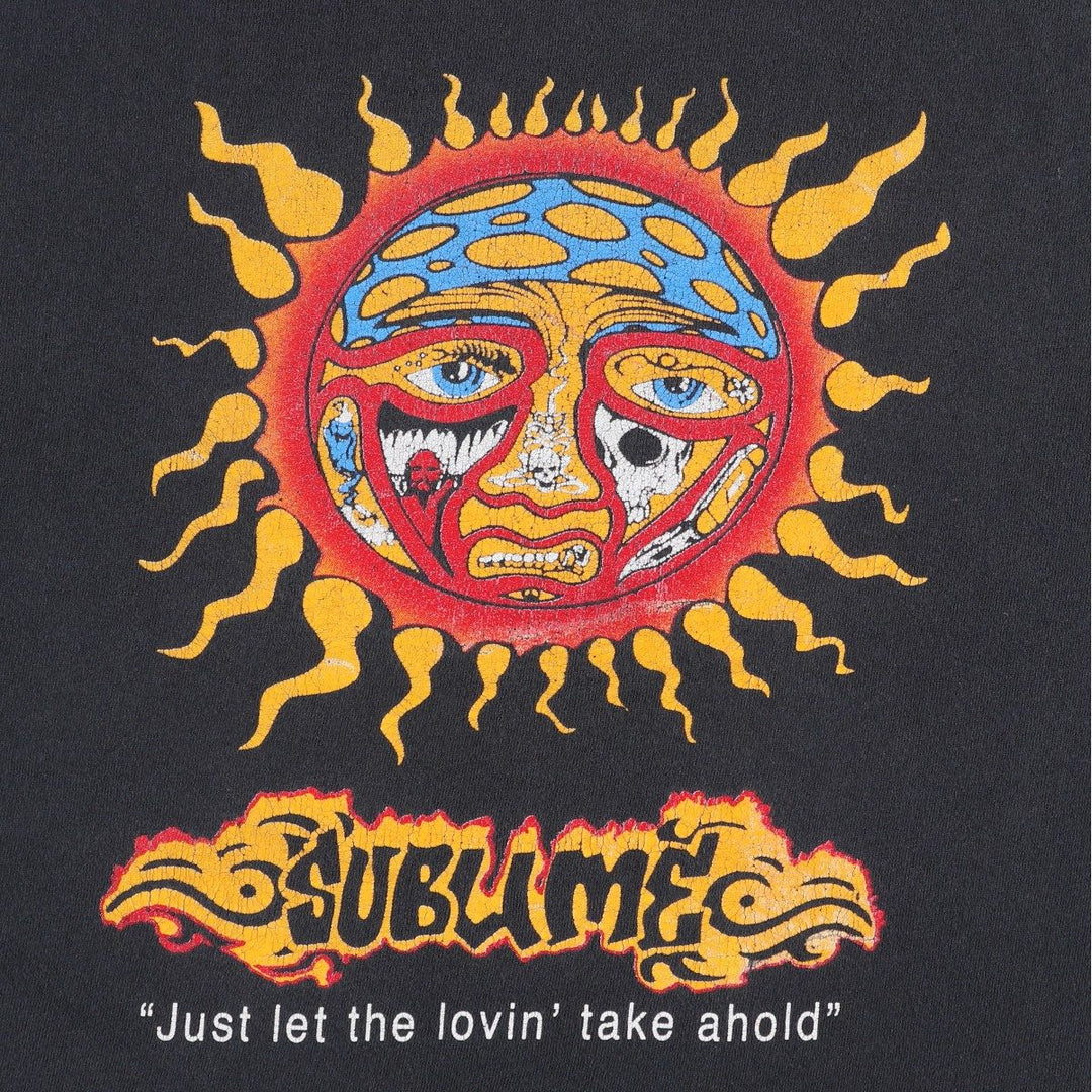 SUBLIME Band T-shirt, Men's M size unclear black type Vintage Second Hand
