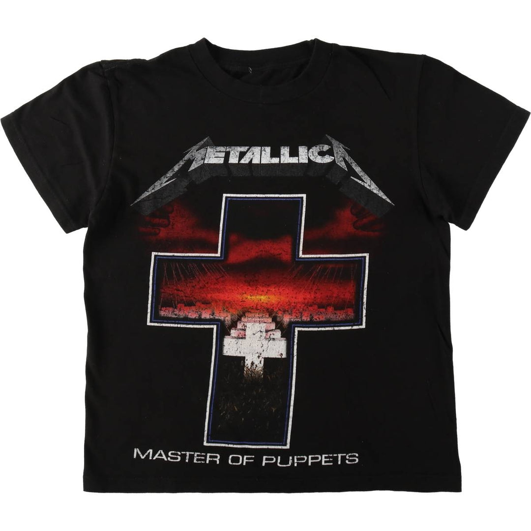 METALLICA Metallica Band T-shirt Band T Men's M size unclear black type Vintage Second Hand