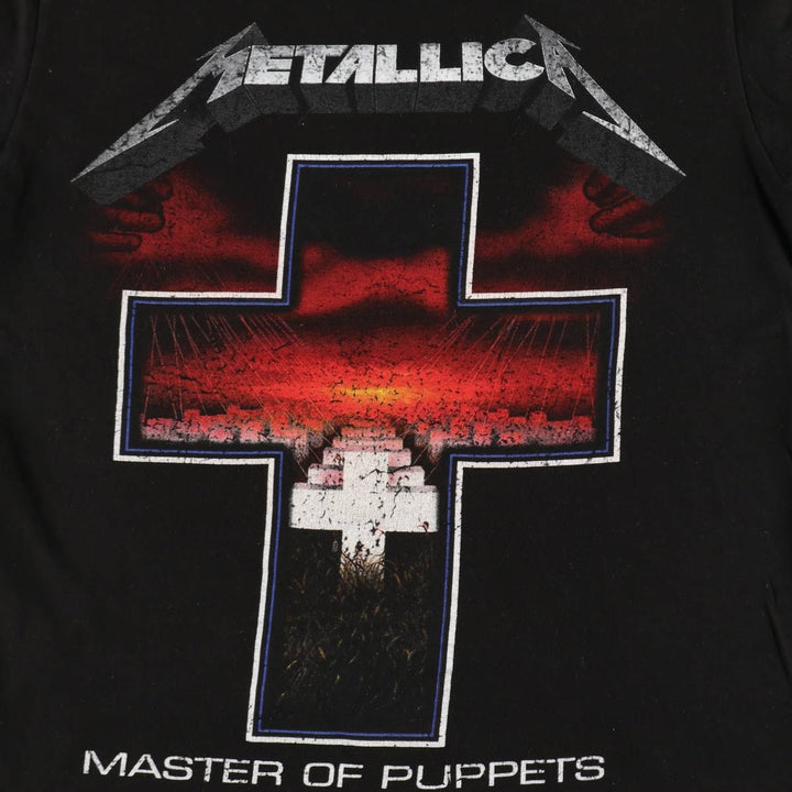 METALLICA Metallica Band T-shirt Band T Men's M size unclear black type Vintage Second Hand