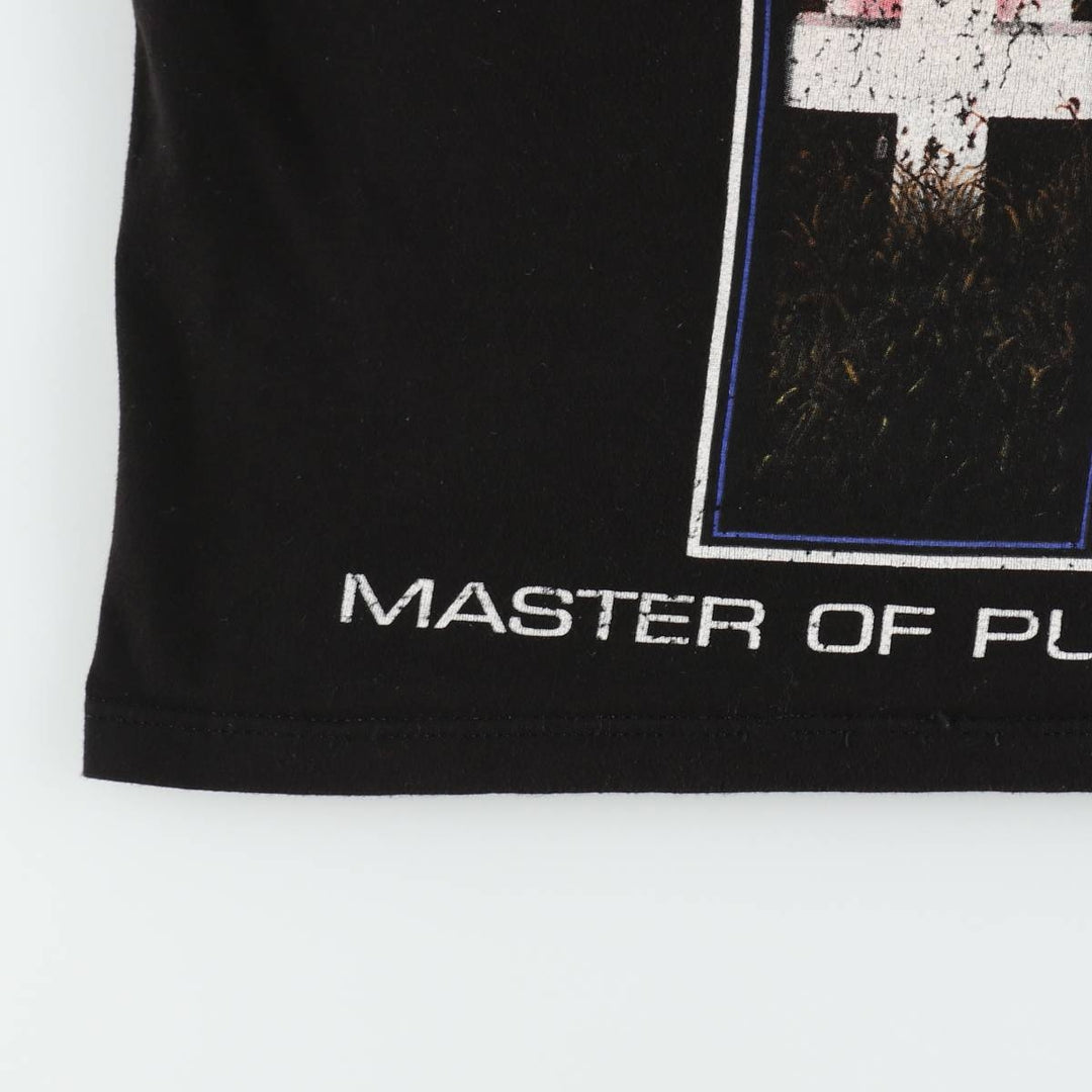 METALLICA Metallica Band T-shirt Band T Men's M size unclear black type Vintage Second Hand