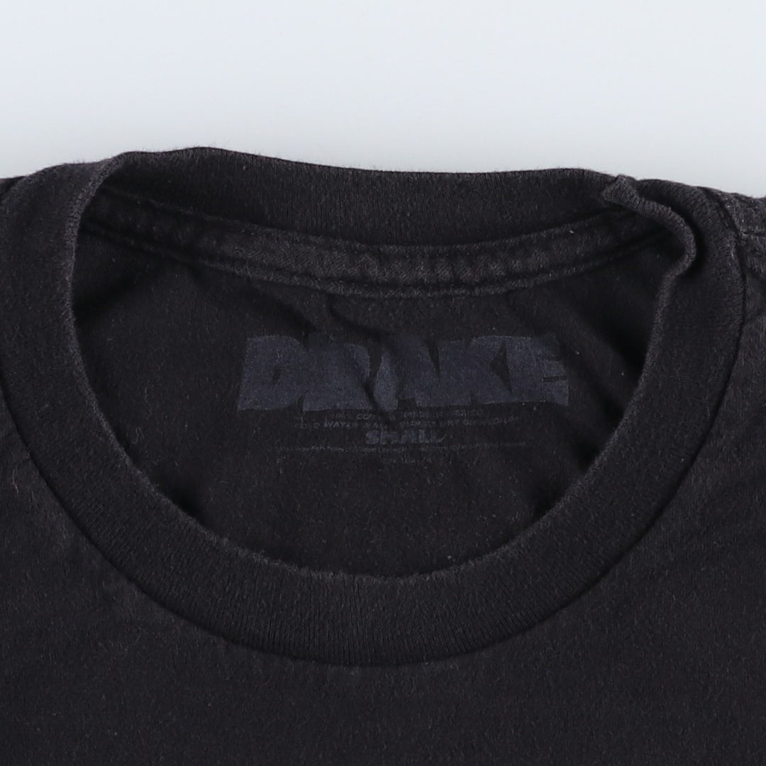 DRAKE Rap T-Shirt (Men's Size S) cotton black type Vintage Second Hand