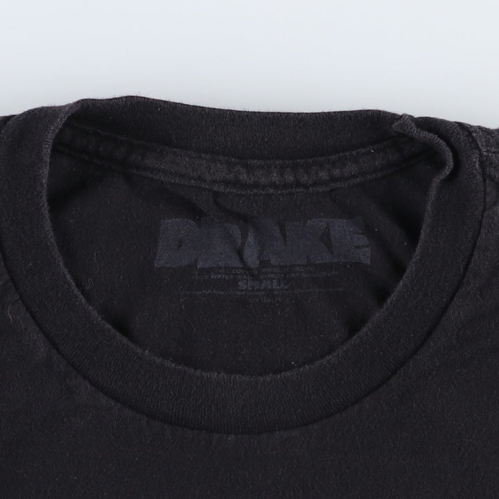 DRAKE Rap T-Shirt (Men's Size S) cotton black type Vintage Second Hand