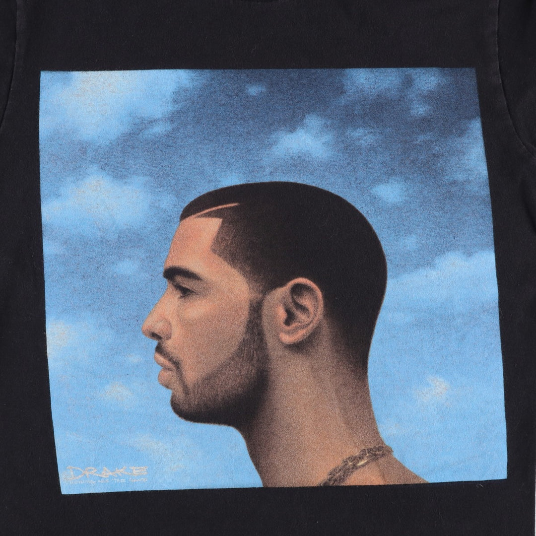 DRAKE Rap T-Shirt (Men's Size S) cotton black type Vintage Second Hand