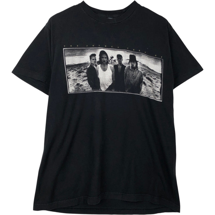 TULTEX U2 Band T-Shirt (Men's Size L) cotton black type Vintage Second Hand