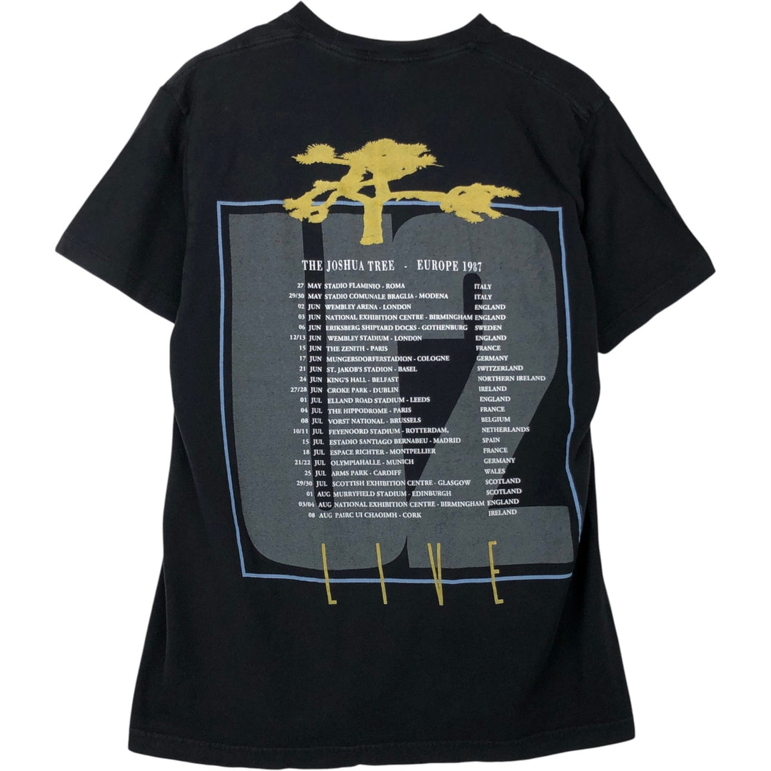 TULTEX U2 Band T-Shirt (Men's Size L) cotton black type Vintage Second Hand