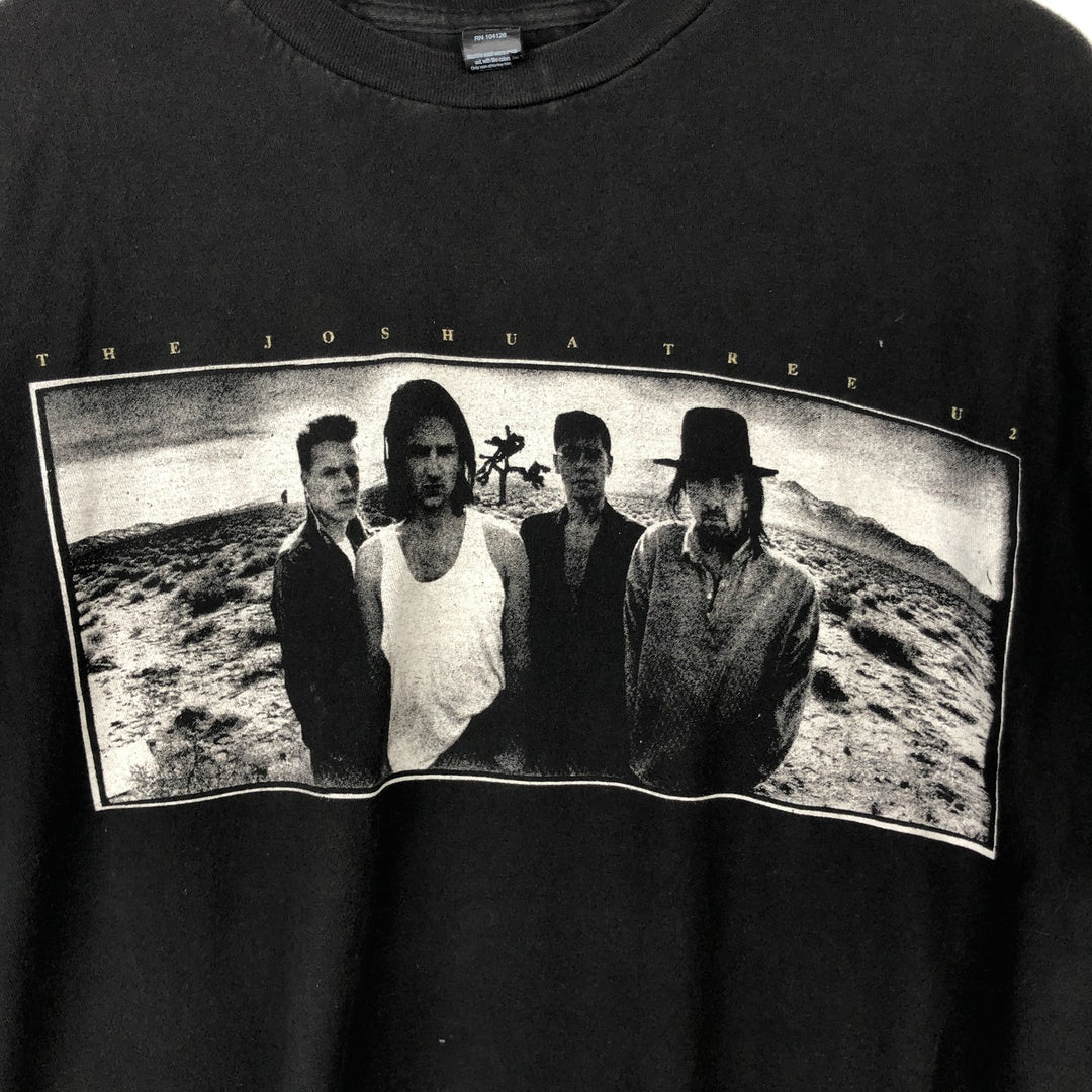 TULTEX U2 Band T-Shirt (Men's Size L) cotton black type Vintage Second Hand