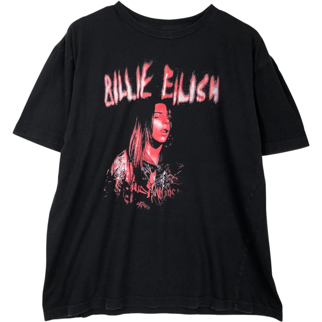 BILLIE EILISH Billie Eilish Band T-shirt Band T Men's M size unclear black type Vintage Second Hand
