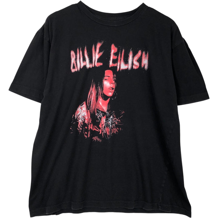 BILLIE EILISH Billie Eilish Band T-shirt Band T Men's M size unclear black type Vintage Second Hand