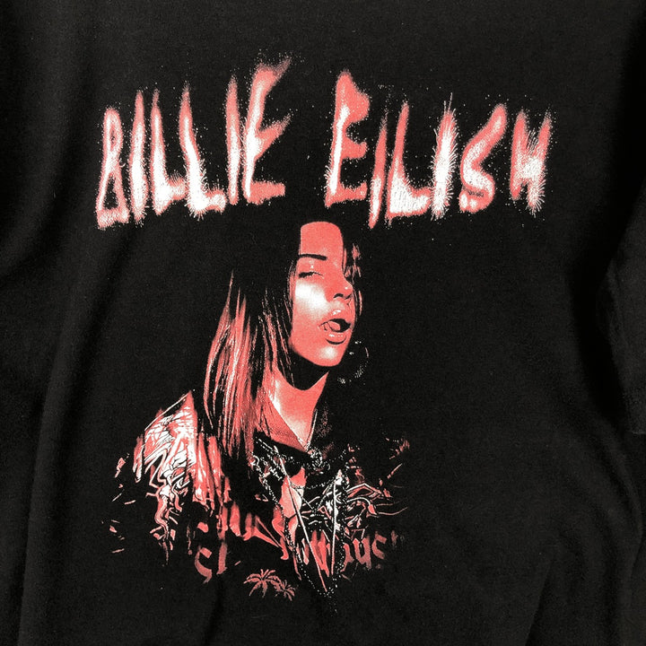 BILLIE EILISH Billie Eilish Band T-shirt Band T Men's M size unclear black type Vintage Second Hand
