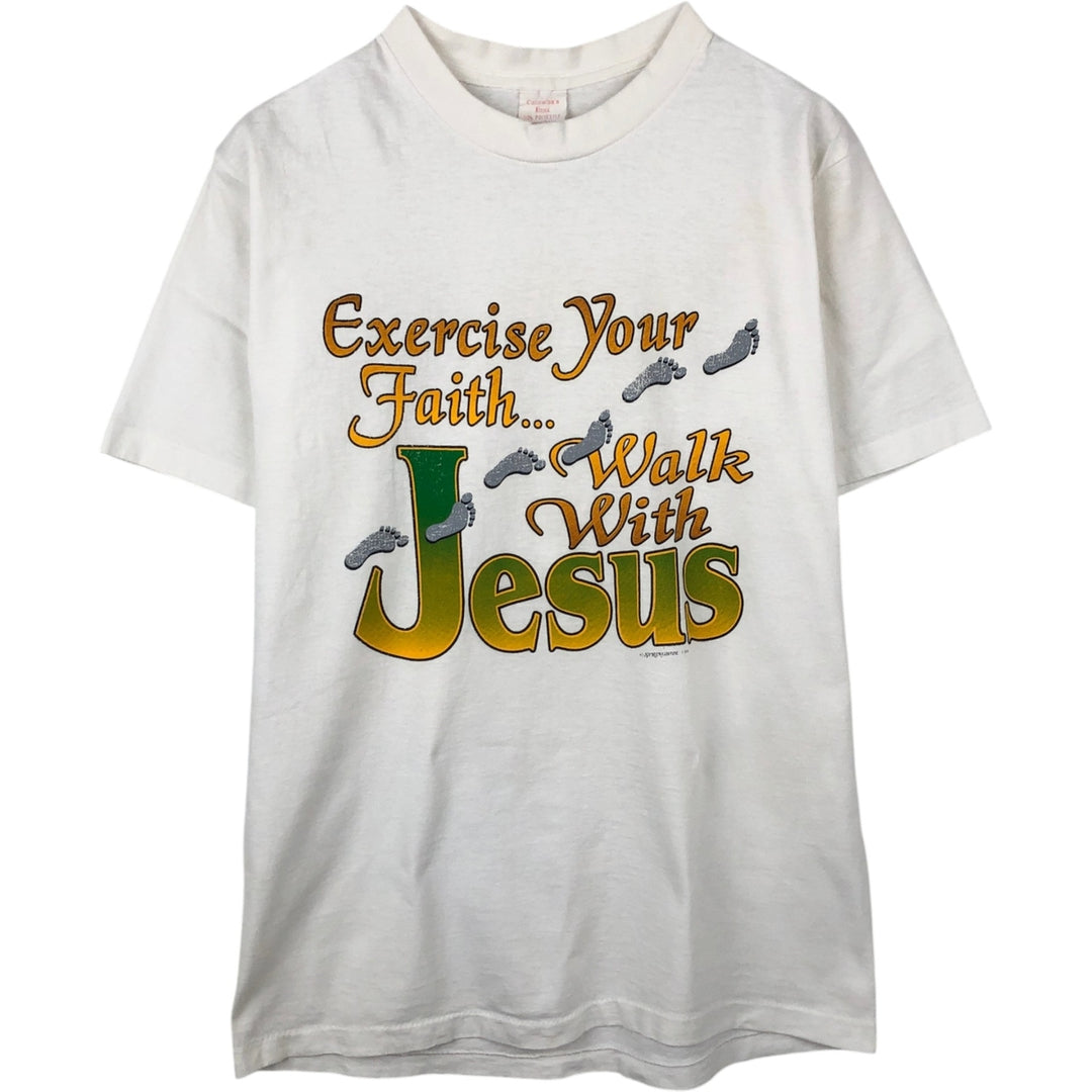 Catawba's Best Printed T-Shirt, Made in USA, Men's Size L (Equivalent), Vintage polyester white type Vintage Second Hand