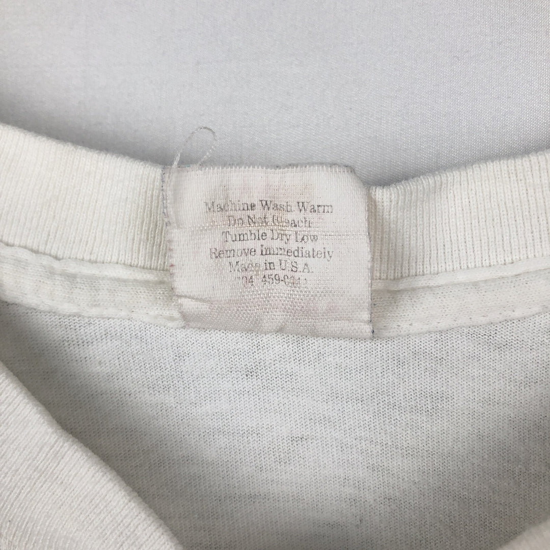 Catawba's Best Printed T-Shirt, Made in USA, Men's Size L (Equivalent), Vintage polyester white type Vintage Second Hand