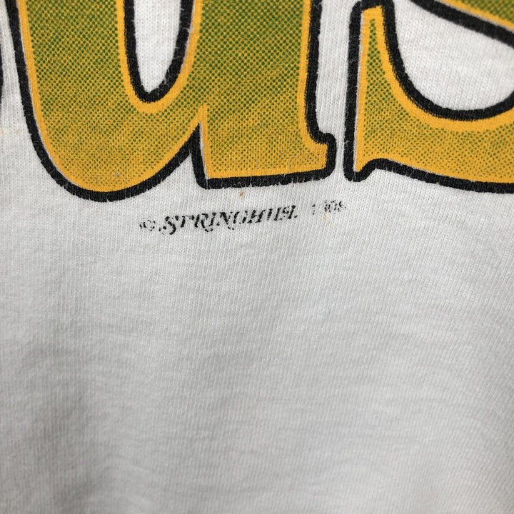 Catawba's Best Printed T-Shirt, Made in USA, Men's Size L (Equivalent), Vintage polyester white type Vintage Second Hand