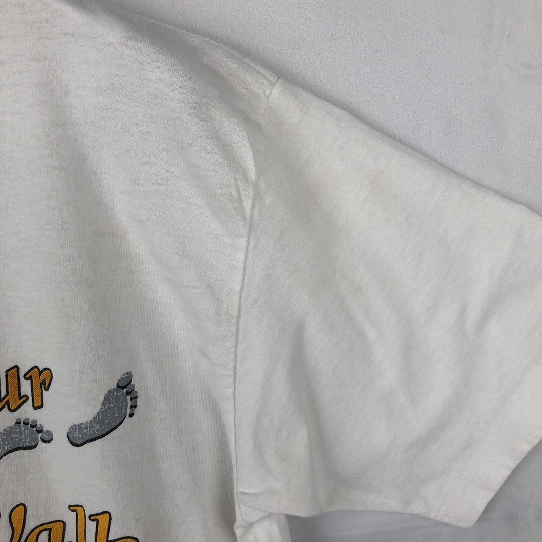 Catawba's Best Printed T-Shirt, Made in USA, Men's Size L (Equivalent), Vintage polyester white type Vintage Second Hand