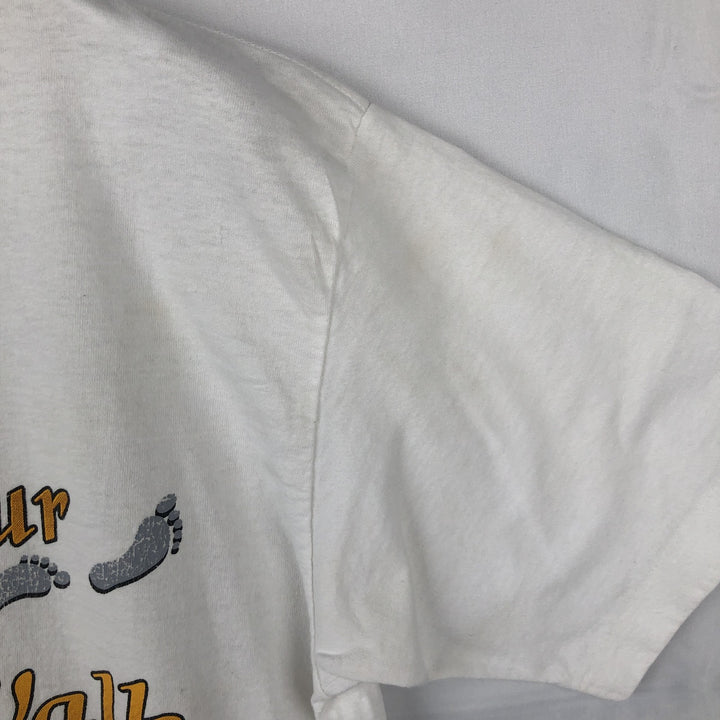 Catawba's Best Printed T-Shirt, Made in USA, Men's Size L (Equivalent), Vintage polyester white type Vintage Second Hand