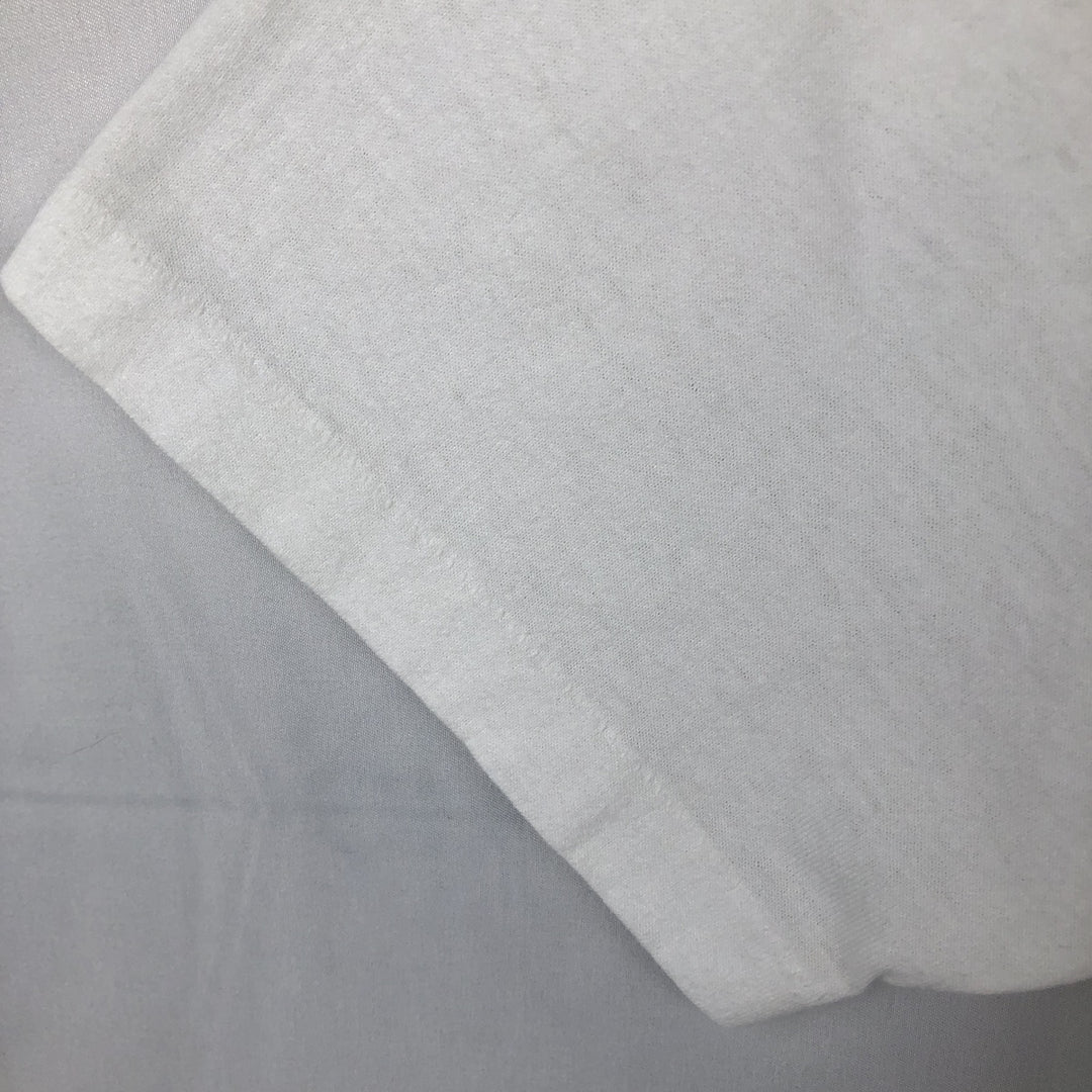 Vintage 1980'S Hanes Fifty-Fifty Blue Tag Print T-Shirt, Made in USA, Men's XL cotton white type Vintage Second Hand