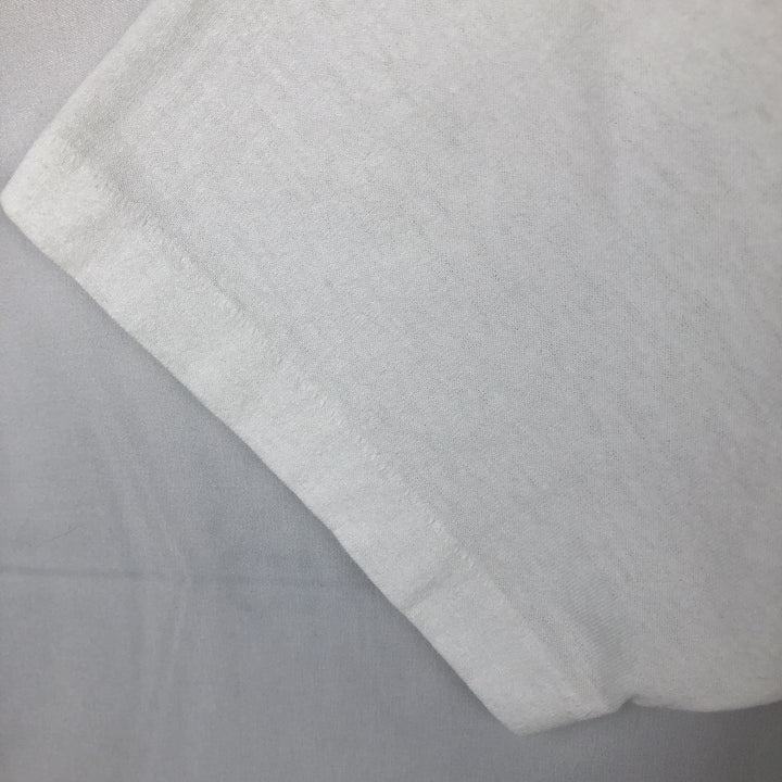 Vintage 1980'S Hanes Fifty-Fifty Blue Tag Print T-Shirt, Made in USA, Men's XL cotton white type Vintage Second Hand