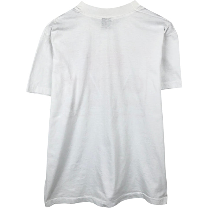 90'S Fruit of the Loom printed T-shirt, made in the USA, men's size L, vintage cotton white type Vintage Second Hand
