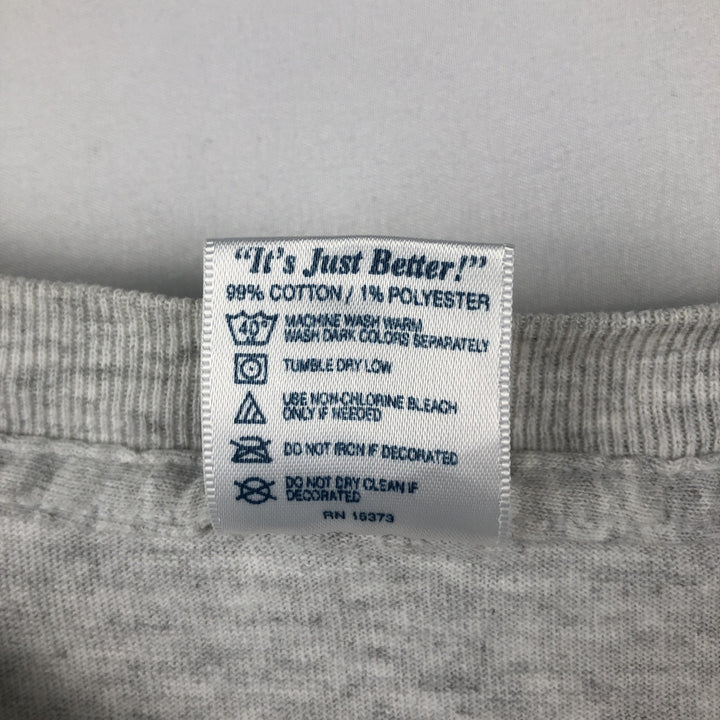 00'S Delta DELTA Printed T-shirt Men's XL size cotton gray type Vintage Second Hand
