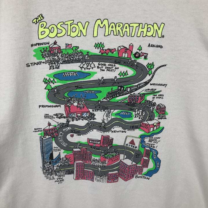 90'S Fruit of the Loom printed T-shirt, made in the USA, men's size L, vintage cotton white type Vintage Second Hand