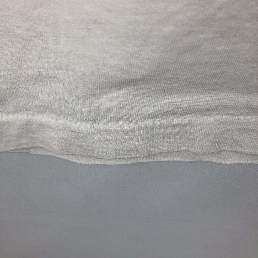 90'S Fruit of the Loom printed T-shirt, made in the USA, men's size L, vintage cotton white type Vintage Second Hand