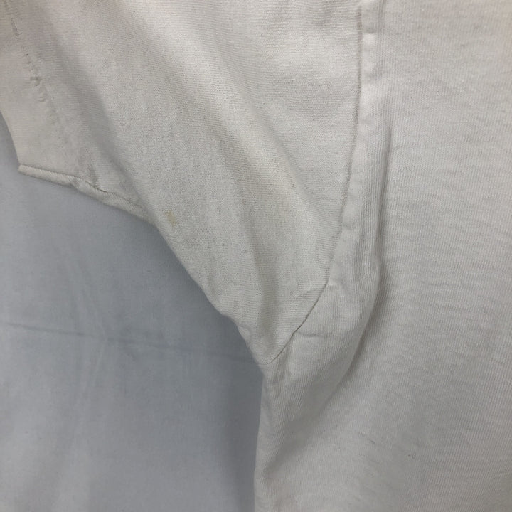 90'S Fruit of the Loom printed T-shirt, made in the USA, men's size L, vintage cotton white type Vintage Second Hand