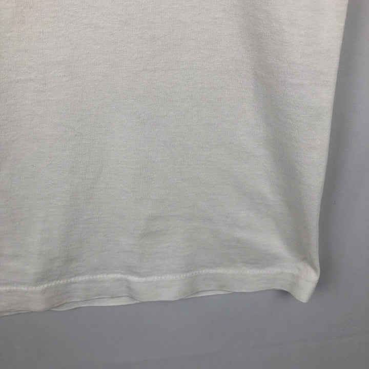 90'S Fruit of the Loom printed T-shirt, made in the USA, men's size L, vintage cotton white type Vintage Second Hand