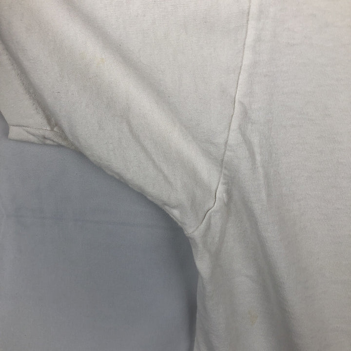 90'S Fruit of the Loom printed T-shirt, made in the USA, men's size L, vintage cotton white type Vintage Second Hand