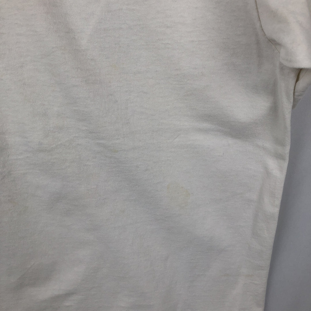 90'S Fruit of the Loom printed T-shirt, made in the USA, men's size L, vintage cotton white type Vintage Second Hand
